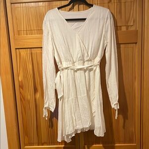 SHEIN White Midi Dress